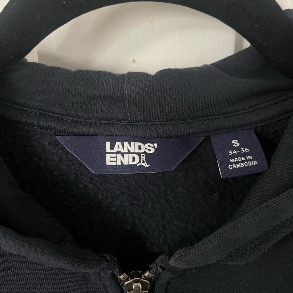 Blue lands end hooded zip up size small - Picture 3 of 7